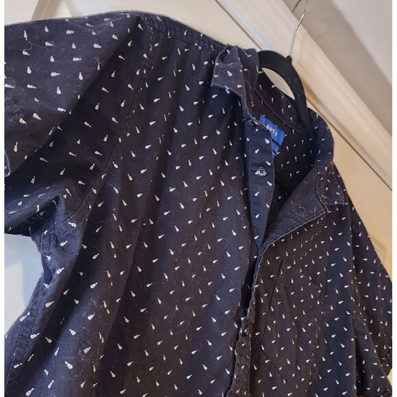 Apt 9 men's black and white small guitar print button up shirt XL - Picture 2 of 4
